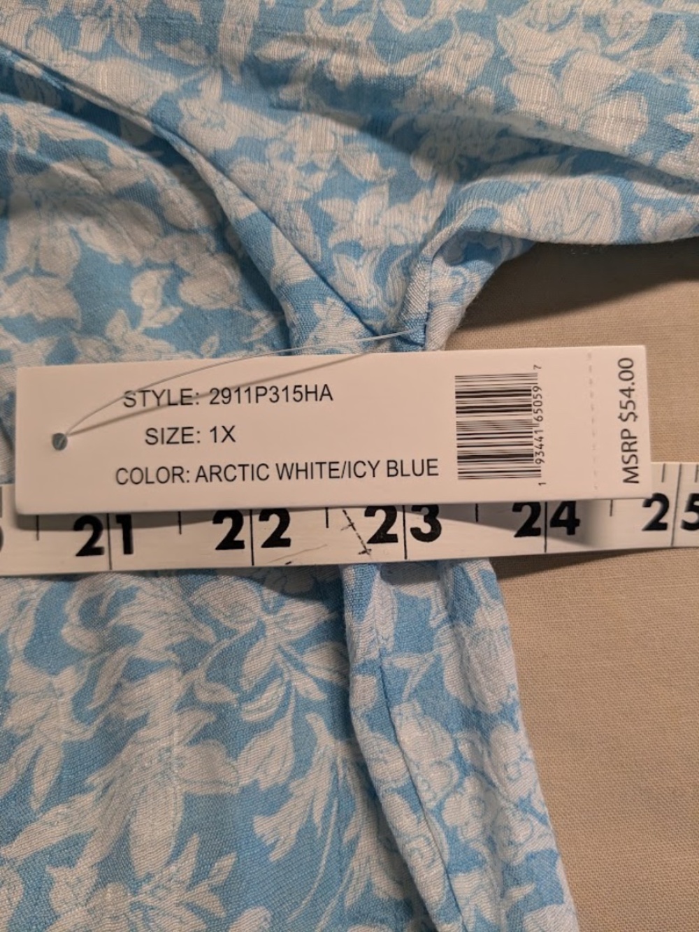 Counterparts Soft Pale Blue & White Blouse, 1x - Picture 5 of 8